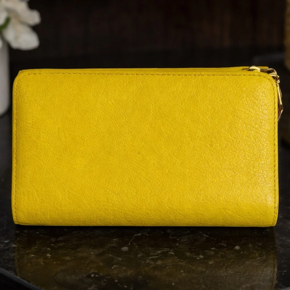 Miu Miu Yellow Trifold Wallet